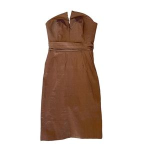 Badgley Mischka Holiday Taffeta Strapless Dress fits  XS